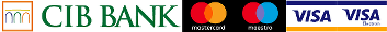 Provider of card payments: CIB Zrt. - Accepted cards: MasterCard, Maestro, VISA, VISA Electron Provider of card payments: CIB Zrt. - Accepted cards: MasterCard, Maestro, VISA, VISA Electron